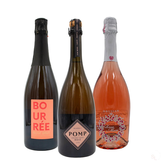 3er Rosé Sekt / Rosé Schaumwein Set Lizenz zum Genießen