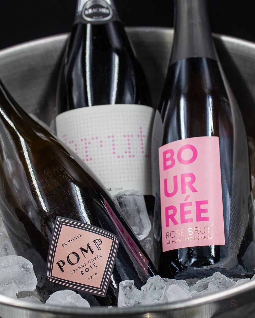 Rosé Sekt Set mit Kracher Brut Rosé, This is Bourée und POMP Cuvée Rose Lizenz zum Genießen