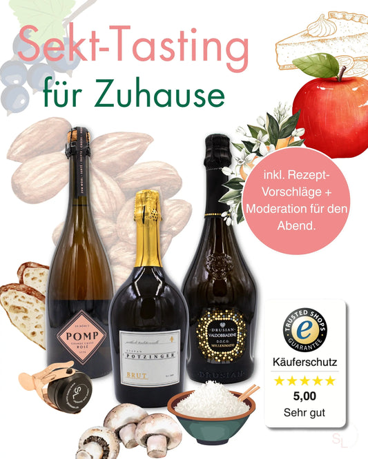 Sekt-Tasting für Zuhause - Die prickelnde Genussreise Lizenz zum Genießen