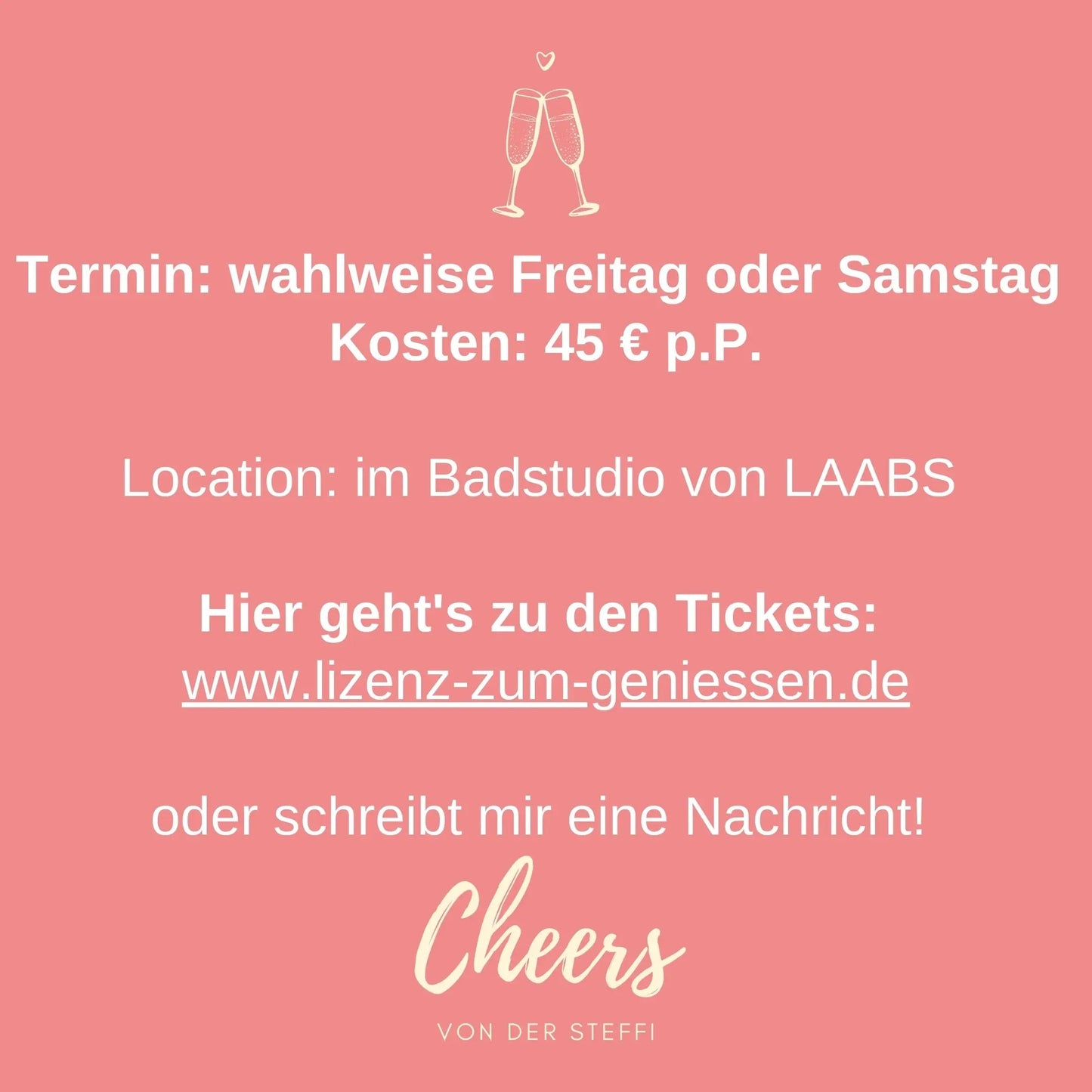 Sektverkostung Sekt & Mode in Potsdam ab 6 Personen Lizenz zum Genießen
