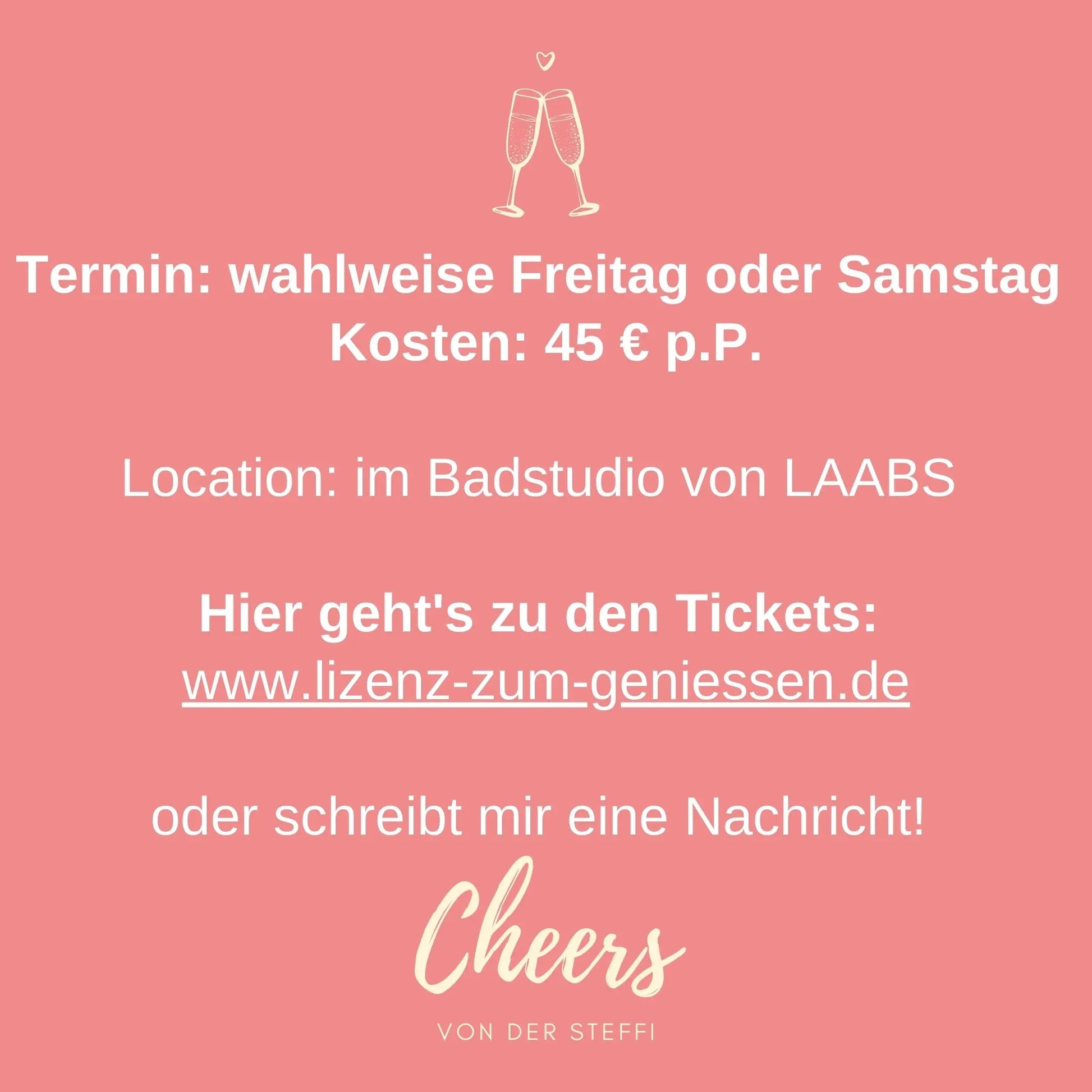 Sektverkostung Sekt & Mode in Potsdam ab 6 Personen Lizenz zum Genießen
