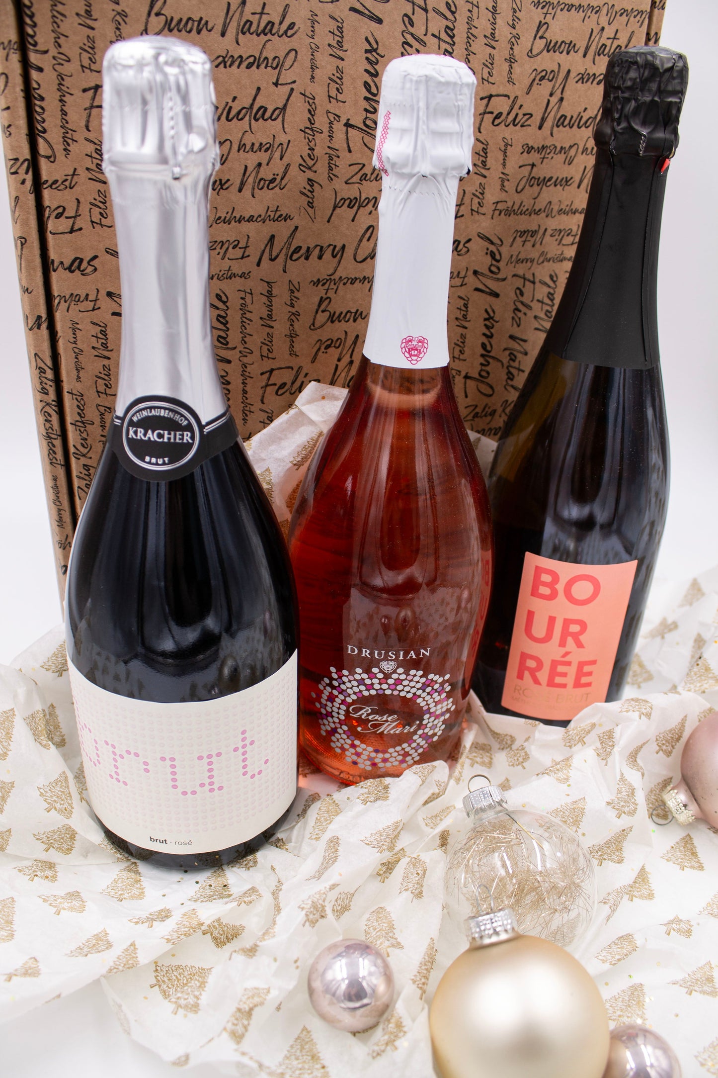 zu Weihnachten: Rosé Sekt Set mit Winzersekt, Crémant und Prosecco